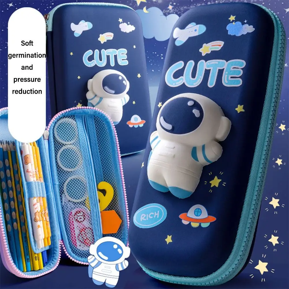 

3D Pencil Case Large Capacity Double-Layer EVA Stationery Box Decompression Pen Box School Supplies