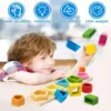 Children's Wooden Category Stack Toy Education Color Shape Classification Instrument Puzzle Toys 4