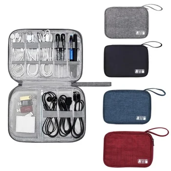 Borsa Portatile per Cavi Telefonici, Organizer per Accessori Elettronici, Custodia Impermeabile da Viaggio per Cavi USB OTG, Caricabatterie e Spine