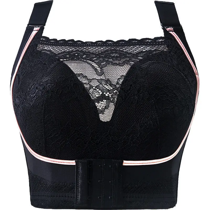 Plus Size Push Up Full Back Bras Women Full Cup Bra Hide Back Thin Cup Fat  Underwear Shaper Incorporated Coverage Lingerie