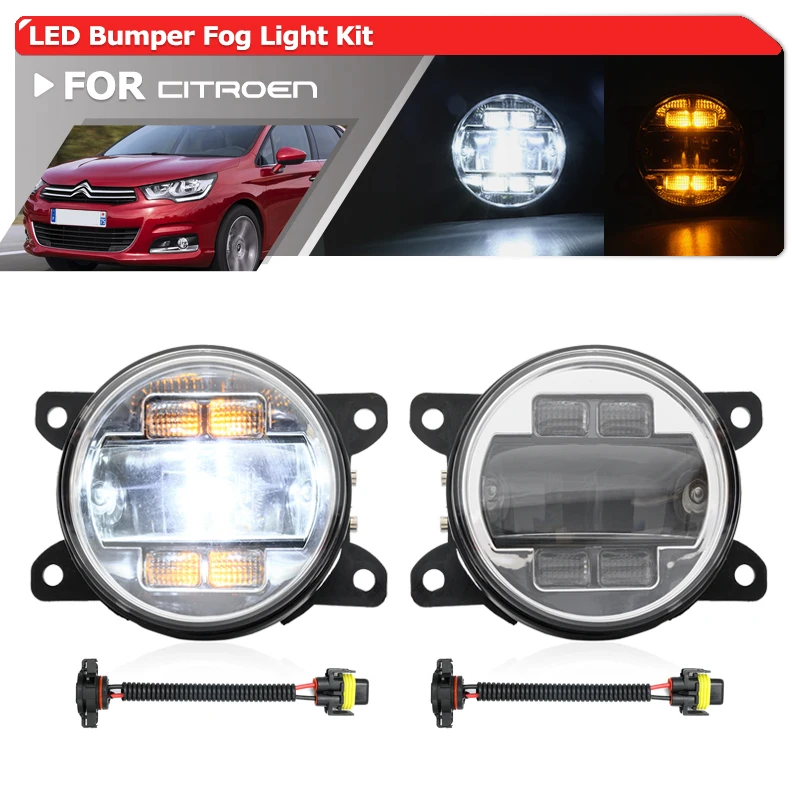 

Для Citroen DS3/4/5 C3/4/5/6 Xsara Picasso Фаза 2 C-Crosser Elysee Berlingo II Jumpey DRL светодиодная противотуманная фаза/сигнал поворота