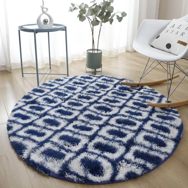 Striped Round Plush Carpet: The Perfect Addition to Your Home