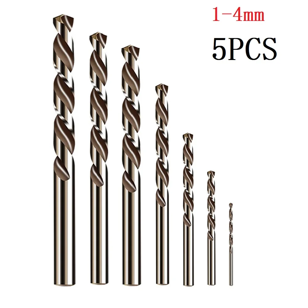 

5pcs 1-4mm HSS-Co Drill Bit Set Auger Drill Bit Power Tool Drilling Tool Replacement Accessories For Drilling High Tensile Steel