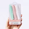 3pcs Safe Folding Ladies Face Shaver Eyebrow Trimmer Blade Anti-Scratch Razor Makeup Tools Eyebrow Trimmer Face Razor for Women 2