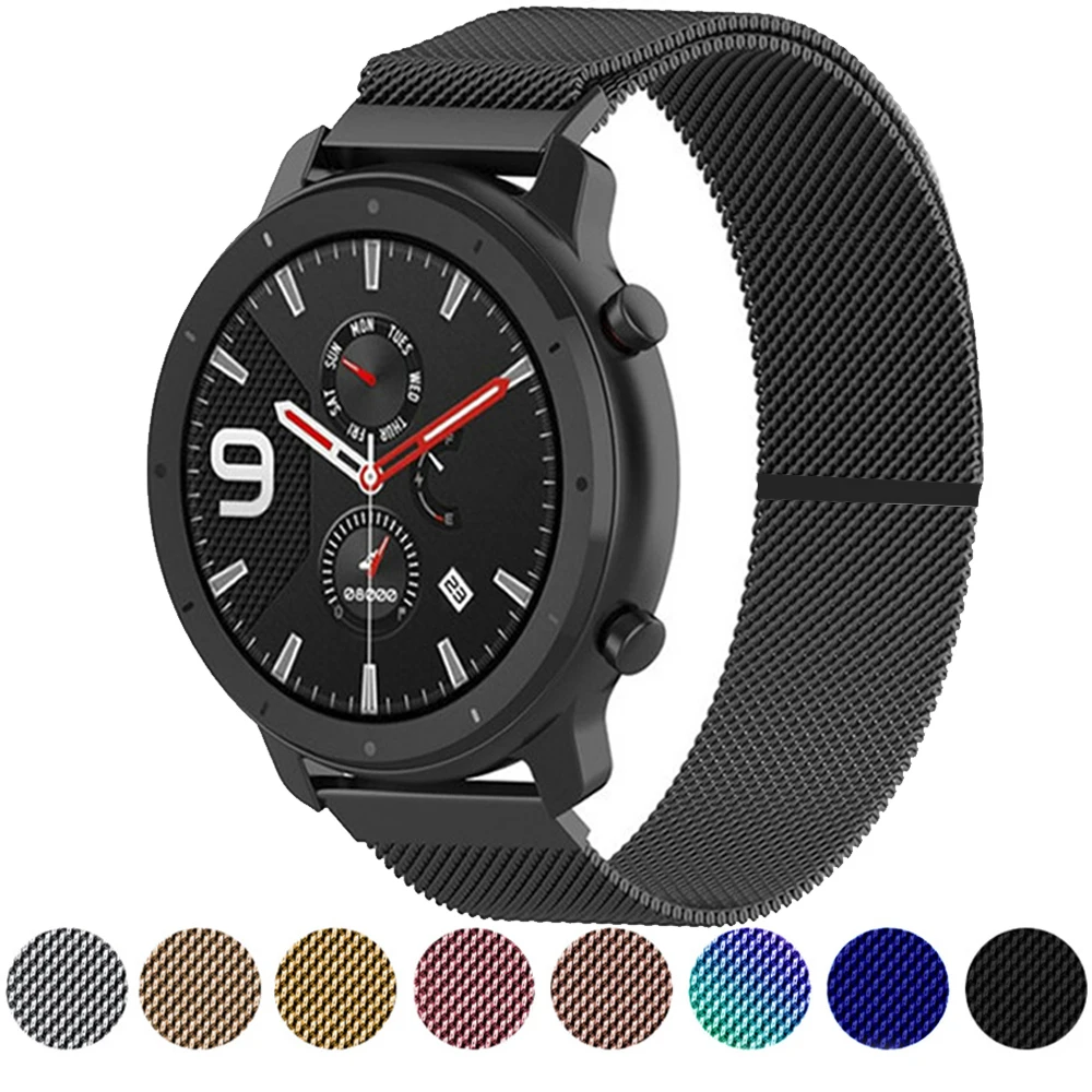 

Ремешок для смарт-часов Xiaomi Mi Watch Color 2, металлический браслет с магнитной петлей для фитнес-трекера Xiaomi Mi Watch S1
