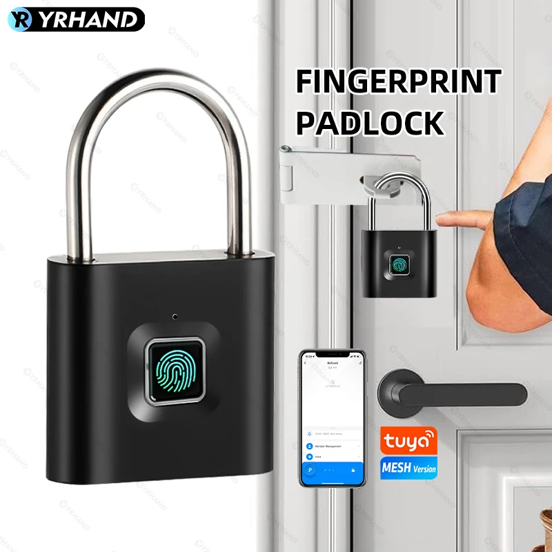 

Tuya Alloy Combination Fingerprint Number Lock Padlock Luggage Lock For Zipper Bag Backpack Handbag Drawer Cabinet Luggage Lock