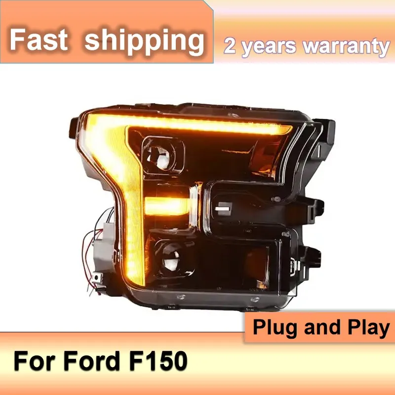 

Car Accessories for Ford Ranger Everest Raptor Headlight 2015-2020 F150 Head Lamps DRL Dynamic Turn Signal High Beam Projector