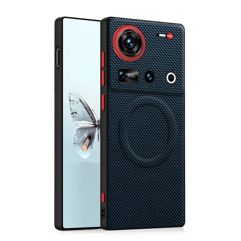 Magnetic Ring Red Circle Lens Protection Slim Case Cover