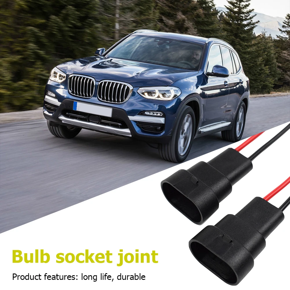 2pcs 9005 9006 HB4 Bulb Socket Car Headlight Fog Lamp Male Adapter Connector ABS and Copper Wire Line length 10 cm