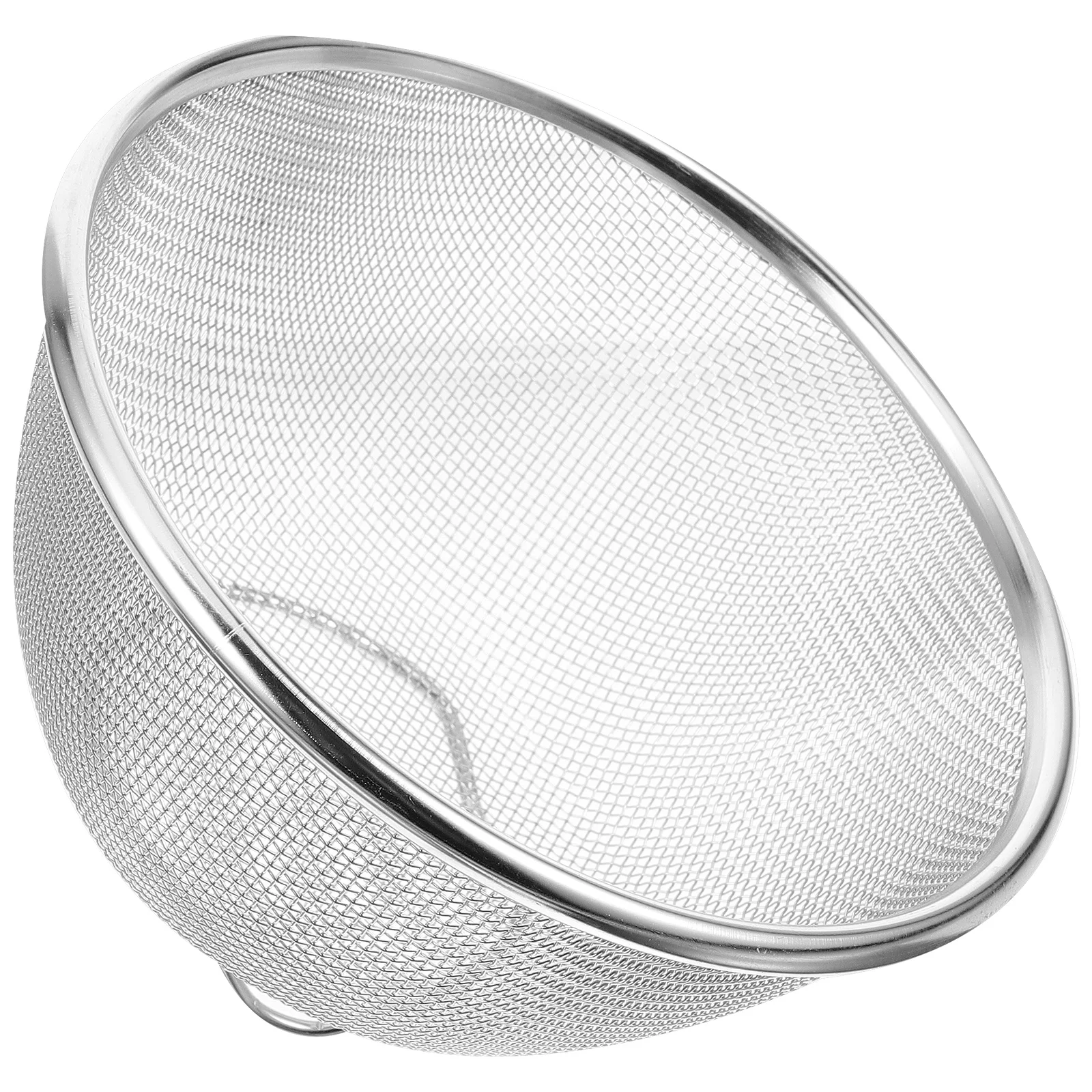 Rice Washing Basket Mesh Strainer Stainless Steel Fruits Colander Drain Thicken Household