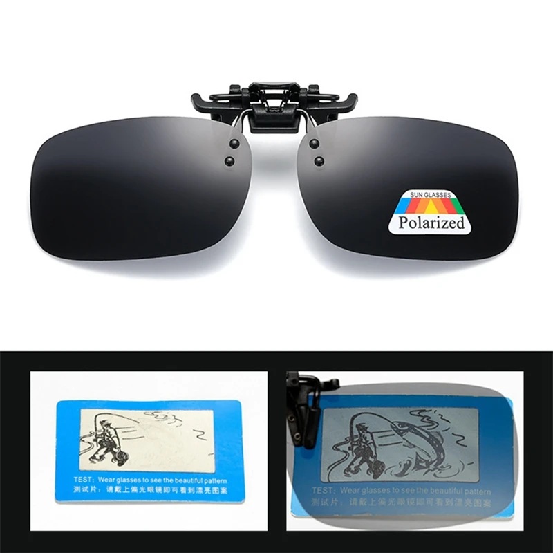 Uv Protection Polarized Clip-on Sunglasses Lenses Night Vision Fishing Glasses Clip Polarized Clips Outdoor Shading Lenses Pesca