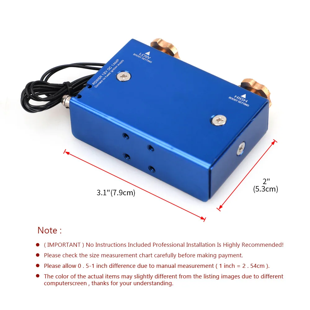 Kit Controller Boost Psi Turbo/Turbocompressore Elettronico A Doppio Stadio Da Corsa Regolabile/Con Interruttore Universale