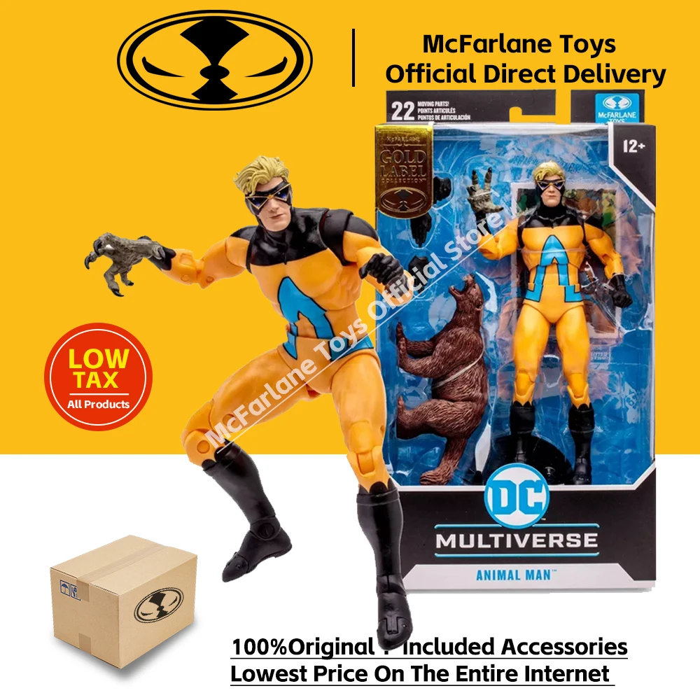 Mcfarlane Toys 1/10 Action Figure Animal Man Gold Label Dc Multiverse Model Doll Garage Kit