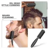 2Pcs Barber Neck Duster Brush Sets Plastic Handle Hairdressing Soft Hair Cleaning Brush Head Shape Carving Cleaning Brush 6