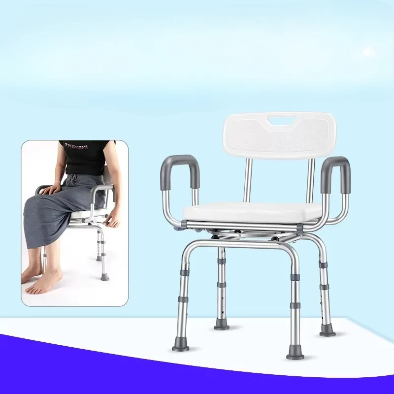 Rotatable Bath Chair  High LoadBearing NonSlip Shower Stool with Thickened Aluminum Alloy for Elderly Comfort Shower Seat  Best 3