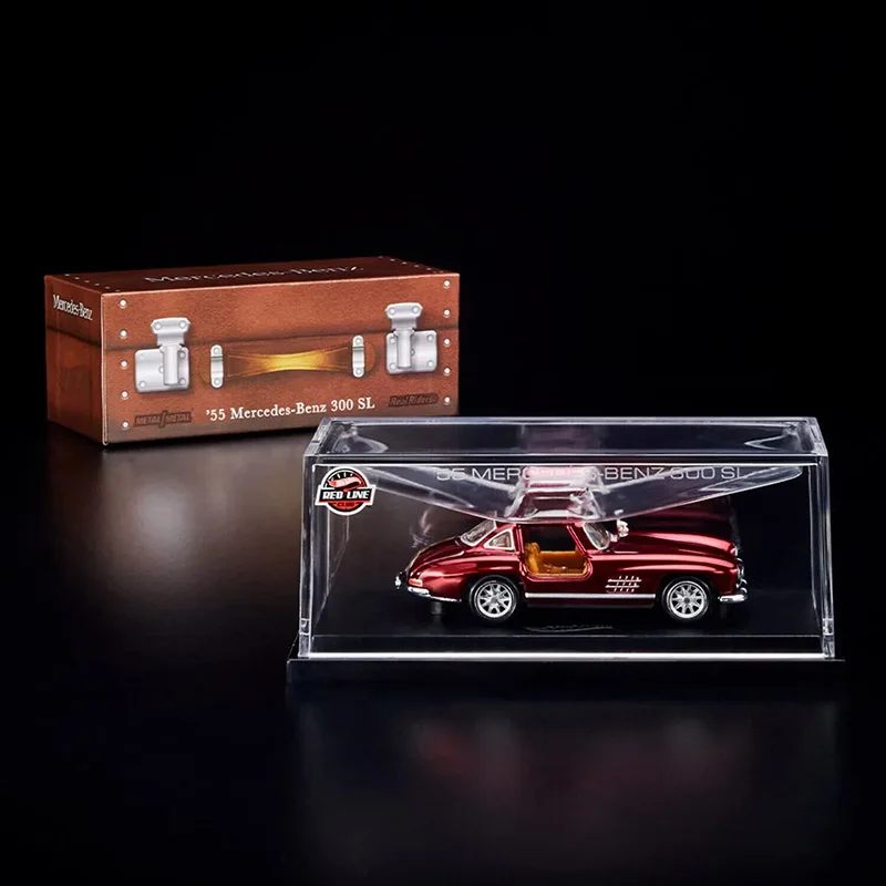 2023 Hot Wheels Collectors Rlc Exclusive Red '55 Mercedes Benz 300 Sl 1:64 Scala Diecast Car Collection Model Toy