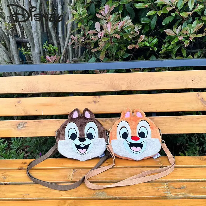 Disney's New Plush Crossbody Bag Fashionable High Quality Children's Zero Wallet Cartoon Cute Versatile Popular Girl Phone Bag