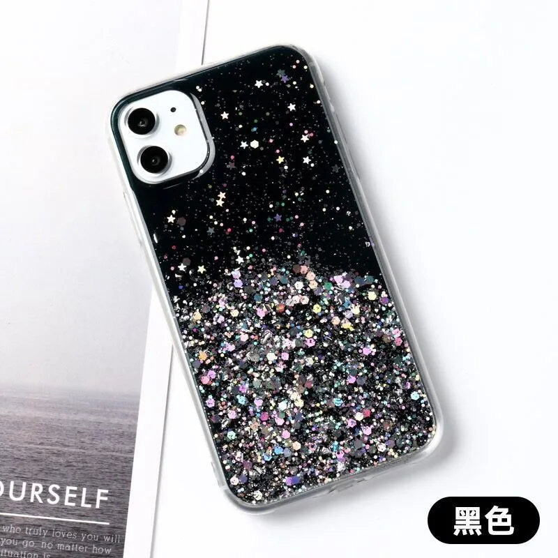 Bling Starry Sky Glitter Transparent Phone Case Cover