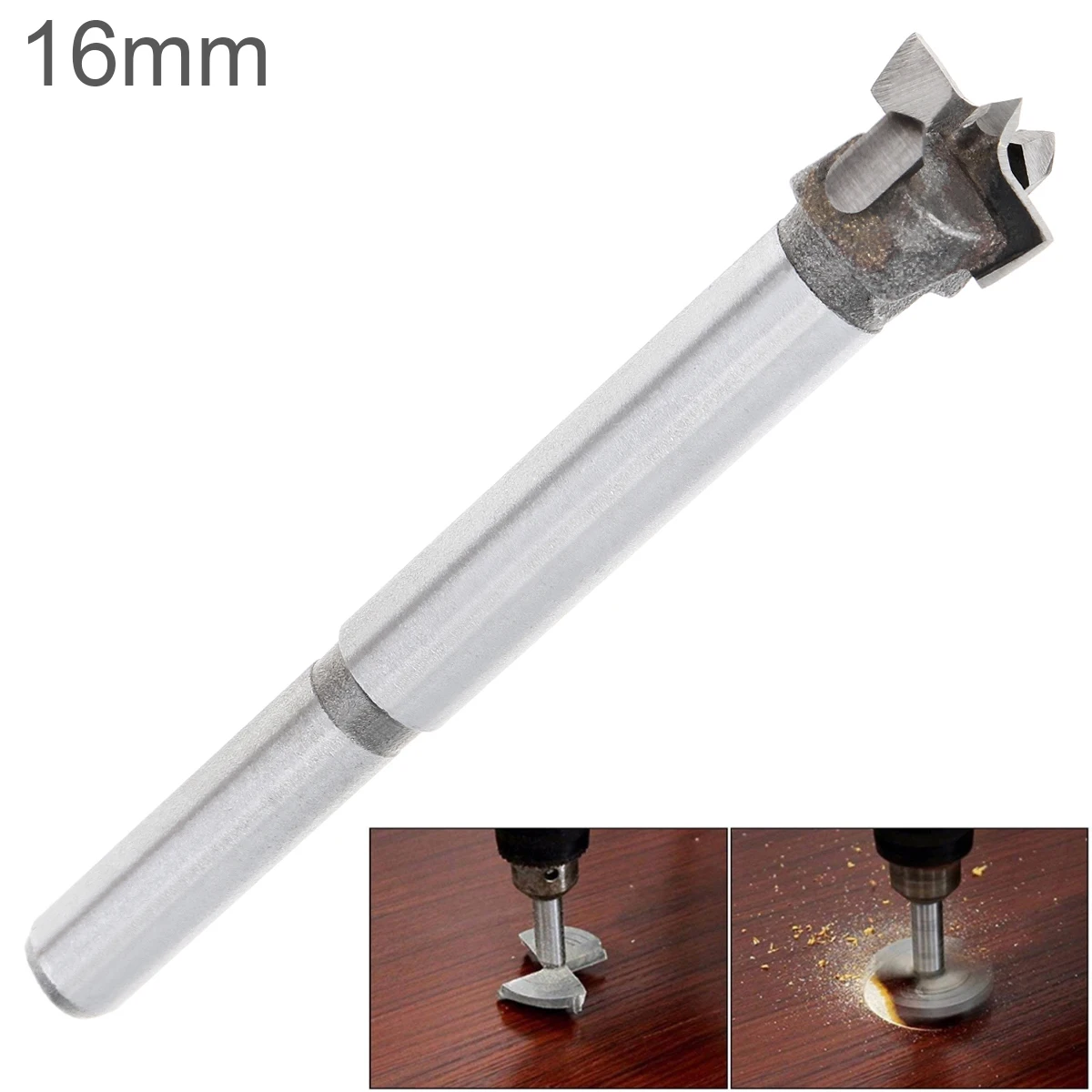 16mm Tungsten Steel Hard Alloy Wood Drill Bits Woodworking Hole Opener for Drilling on Plasterboard /Plastic Board /Wooden Board new wood drill bit self centering hole saw cutter woodworking tools 16mm 25mm carbon steel hexagonal shank drill bits