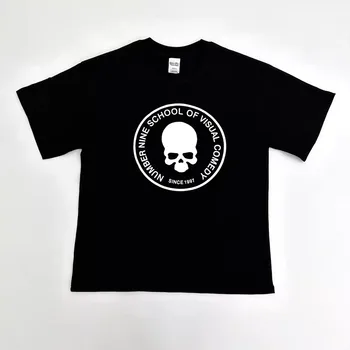 F Brother Number Nine 04S Skull Printed Y2K Printed Short Sleeve T-shirt Men and Women Dark European Top T 1