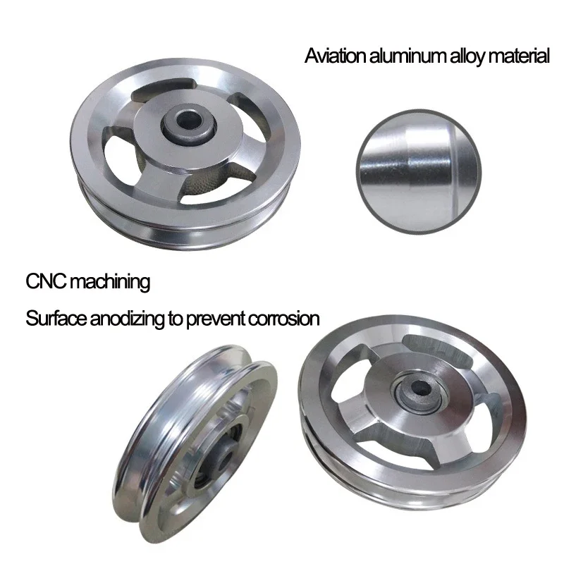 Universal Diameter 73mm 88mm 95mm 110mm 114mm Aluminium Alloy Bearing Pulley Wheel Cable Fitness Equipment Part 4