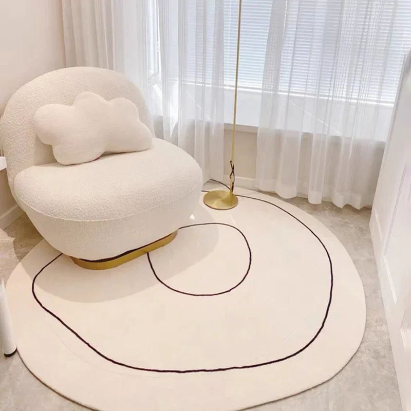 Ins Irregular Carpet Living Room Coffee Table Floor Mat Nordic Simple Lines Large Rug Bedroom Bedside Soft Decor Carpets 러그 카페트