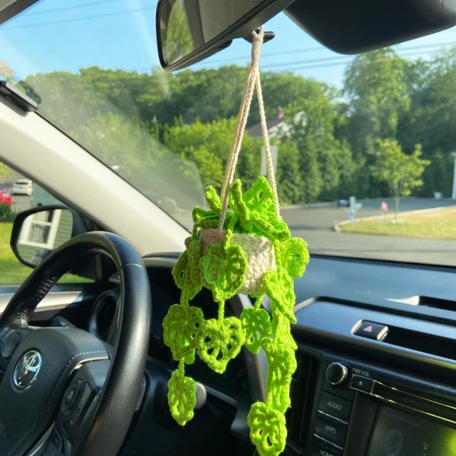 Handgemachte gehäkelte Auto Pflanze hängen Monstera Styling