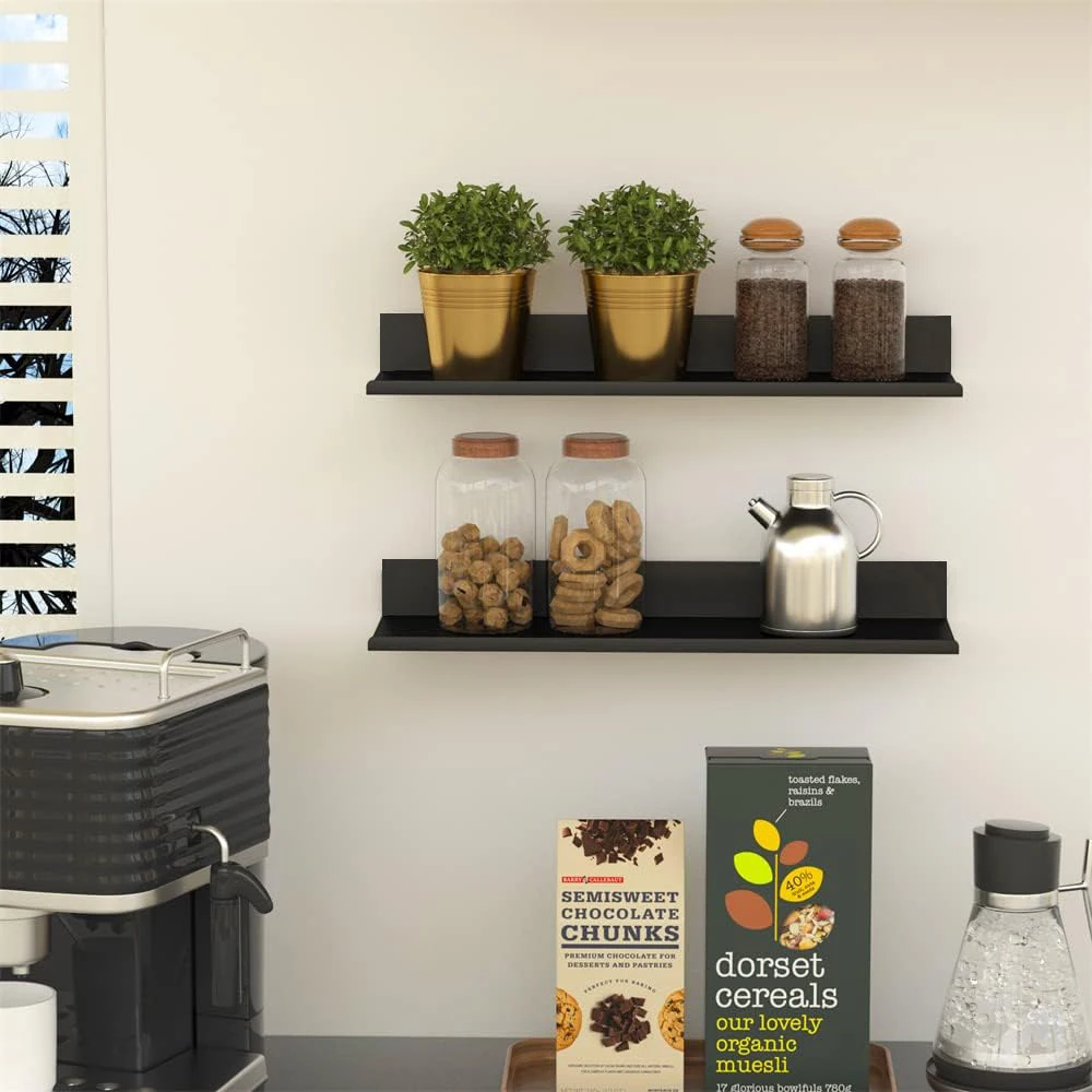 Floating Shelves Aluminum Alloy Living Room Floating Shelves No Drilling Bedroom Decoration Wall Shelves Bathroom Storage Rack