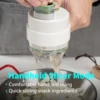Dual Mode Cordless Food Processor & Handheld Salad Maker - Vegetable Slicer - Food Chopper IPX4 Waterproof 3