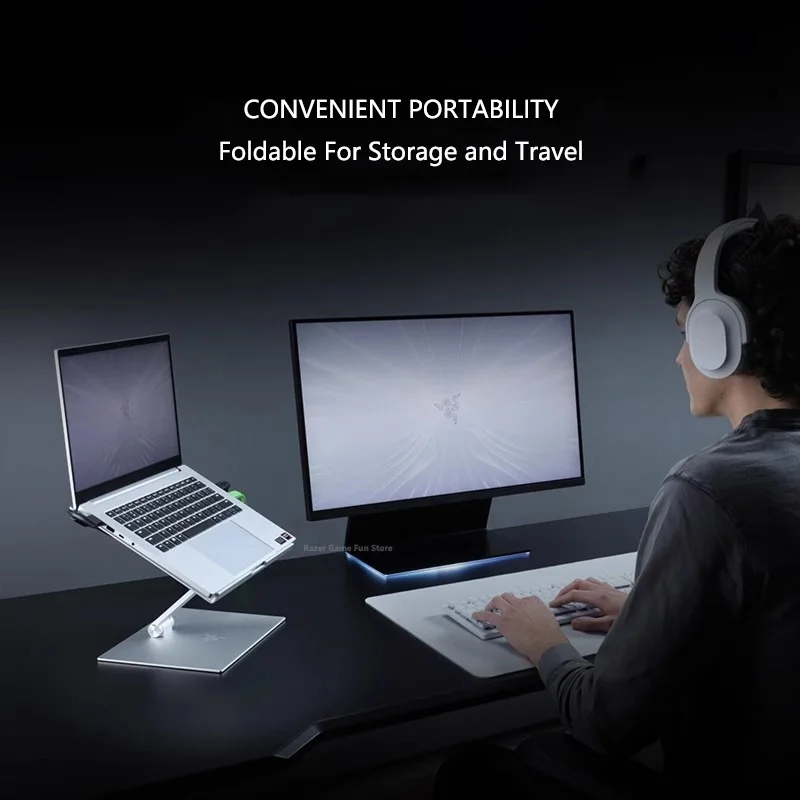 Razer Adjustable Laptop Stand Fits Most Tablets, Laptops