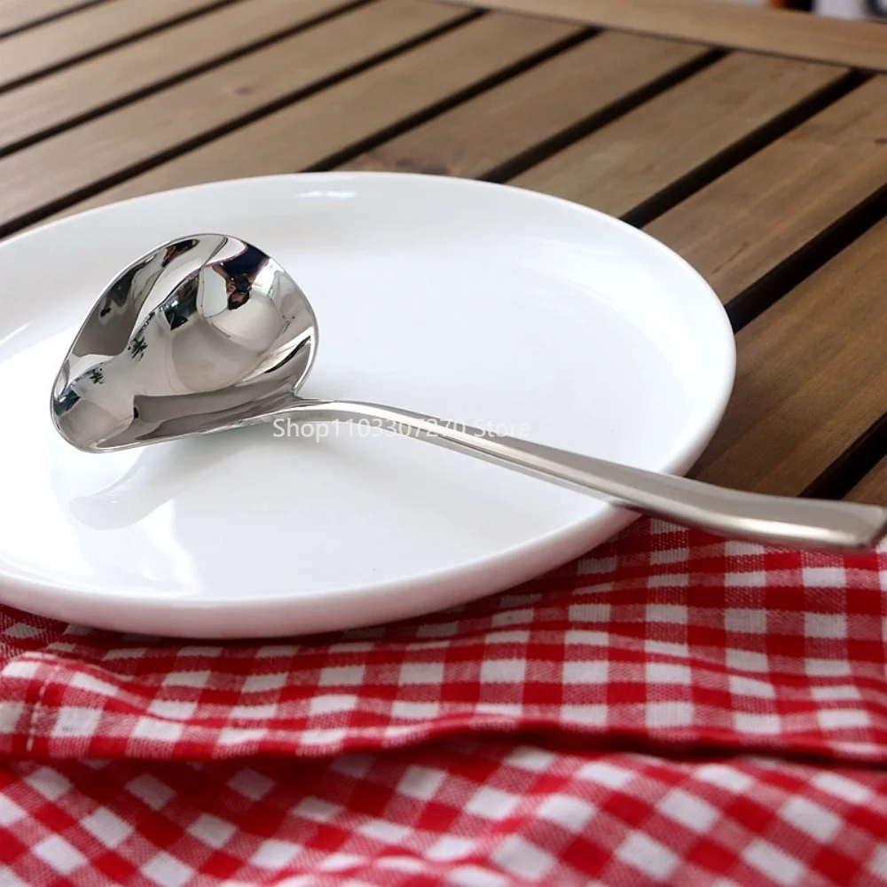 2Pcs Stew Dipper Soup Long Handle Duck Mouth Shaped Spoon Kitchen Ladle Tableware Scoop Stainless Steel stainless steel spoon,soup spoon