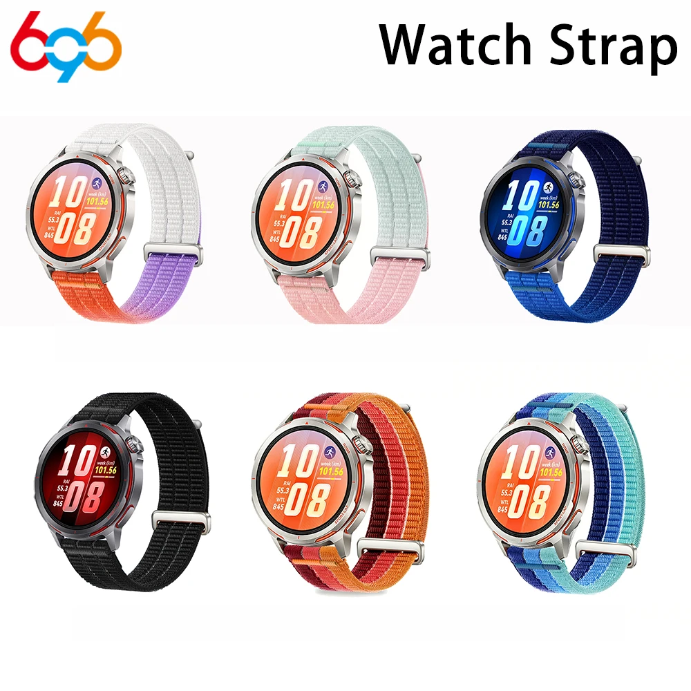 Breathable Nylon Loop Watch Strap with Two-Section Hardware and Stitched Cloud-Sense Design