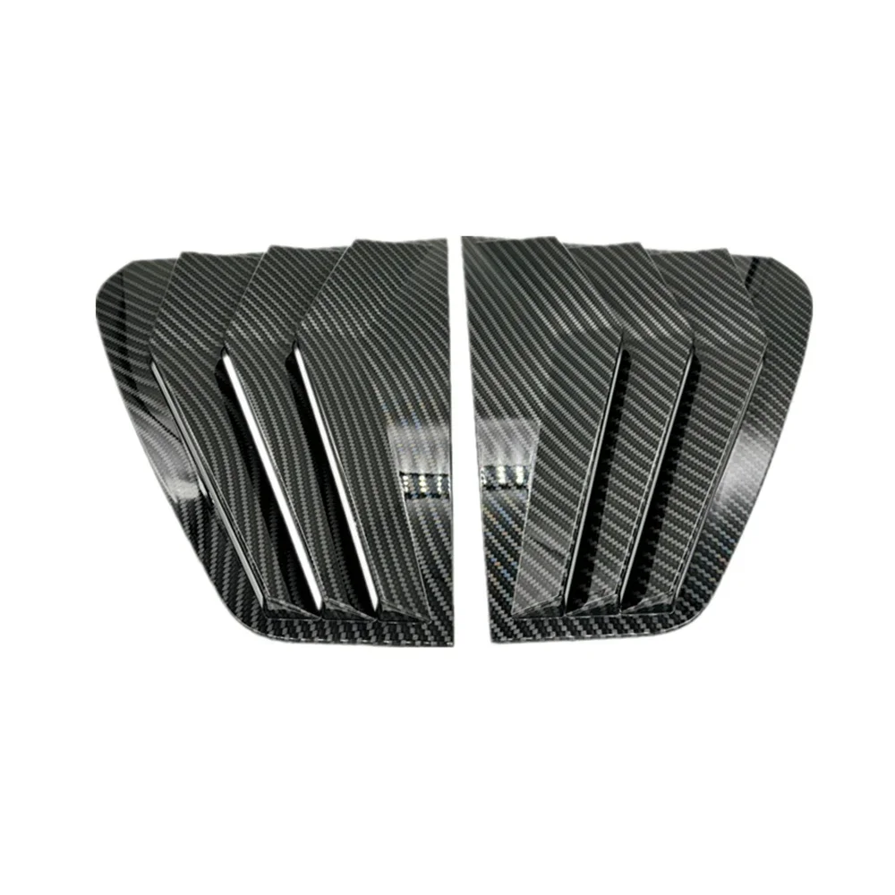폭스바겐 골프 MK7 MK7.5 2013-2019 차량용 리어 루버 윈도우 사이드 셔터 커버 트림 스티커 벤트 스쿱 ABS 카본 파이버 블랙 부품