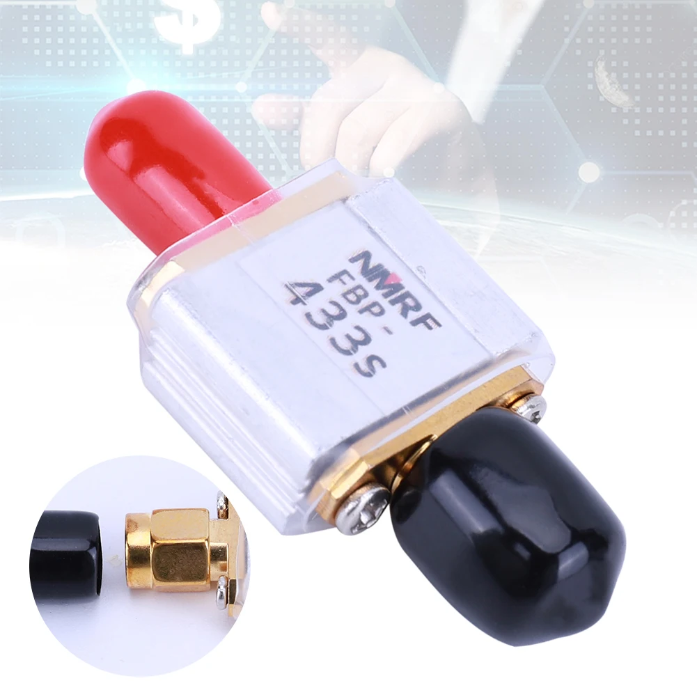 FBP-433s 대역 통과 필터 SMA M F 인터페이스 433MHz, 소음 감소, 항공기 UAV용 알루미늄 케이싱 대역폭 20MHz