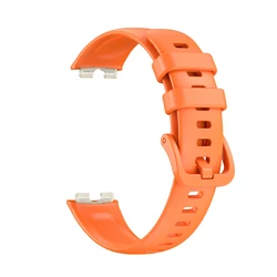 Universal Silicone Replacement Watchband Strap - Compatible with Huawei Bands for Huawei Band 10 9 8 (Orange Only Strap)