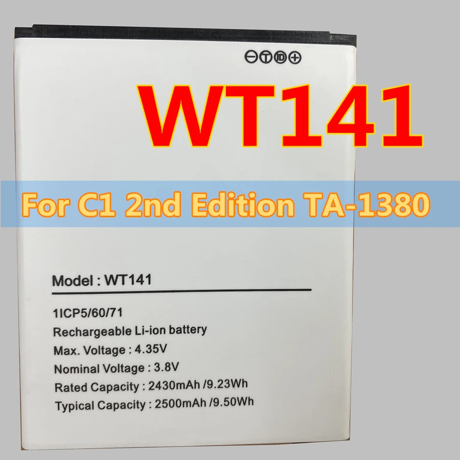 

Runboss New Original 3.8V 2500mAh WT141 Phone Battery For C1 2nd Edition TA-1380 Mobile Phone