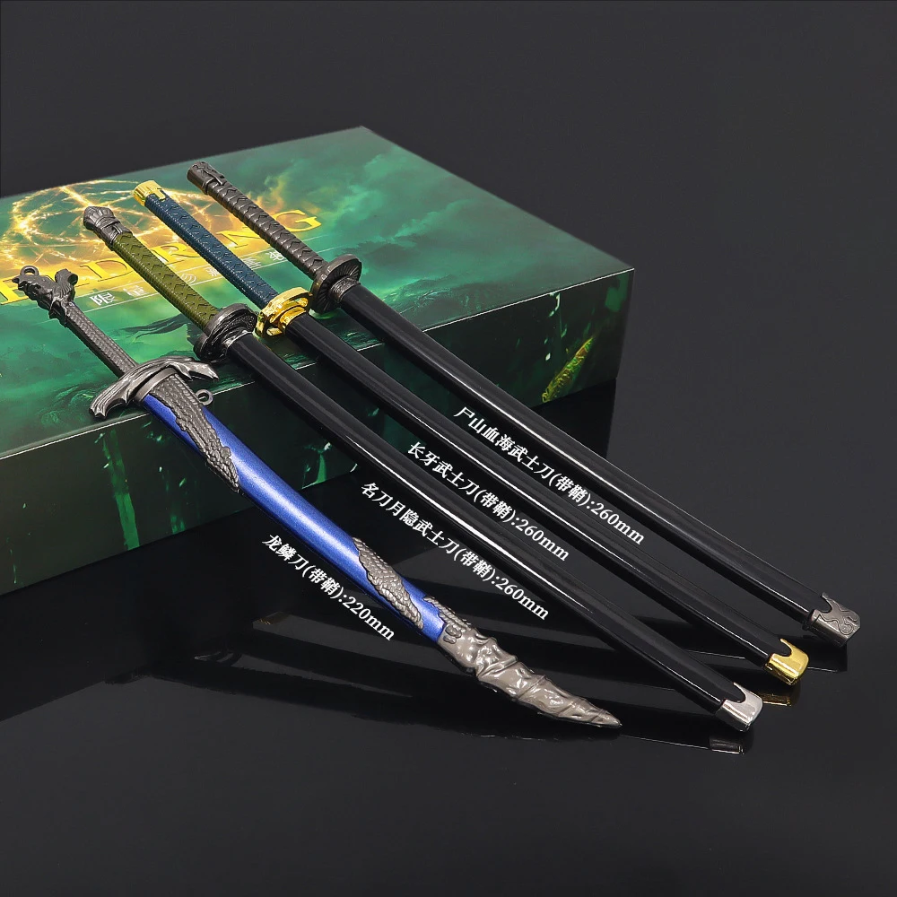 LLavero de juego de arma de Anime japonés, réplica de arma, espada, cuchillo, Katana real japonesa, juguete para niños, regalo de cumpleaños, nuevo,