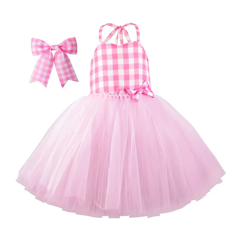 Festive Barbie Cosplay Costume For Baby Girl Dress Cloth Christmas Kid  Sling Lace TUTU Frock+Hat+Scarf 3PC Outfit Child Tunic - AliExpress