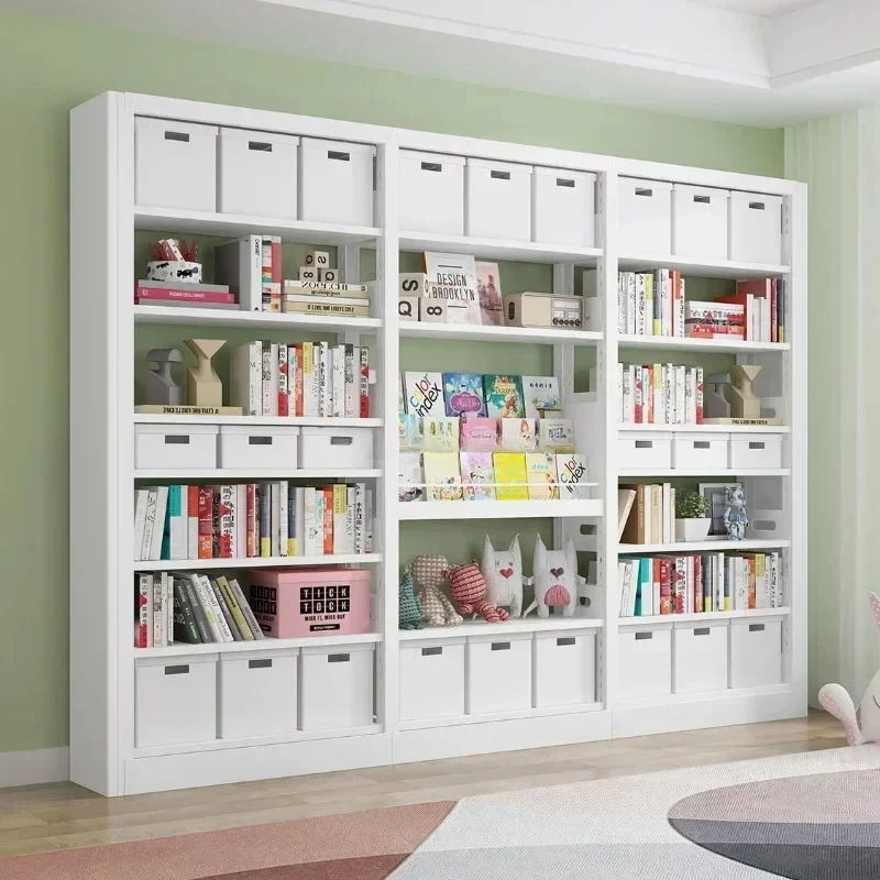 

Library Storage Book Shelf Display Metal Bedroom Living Room Book Shelf Filing Tall