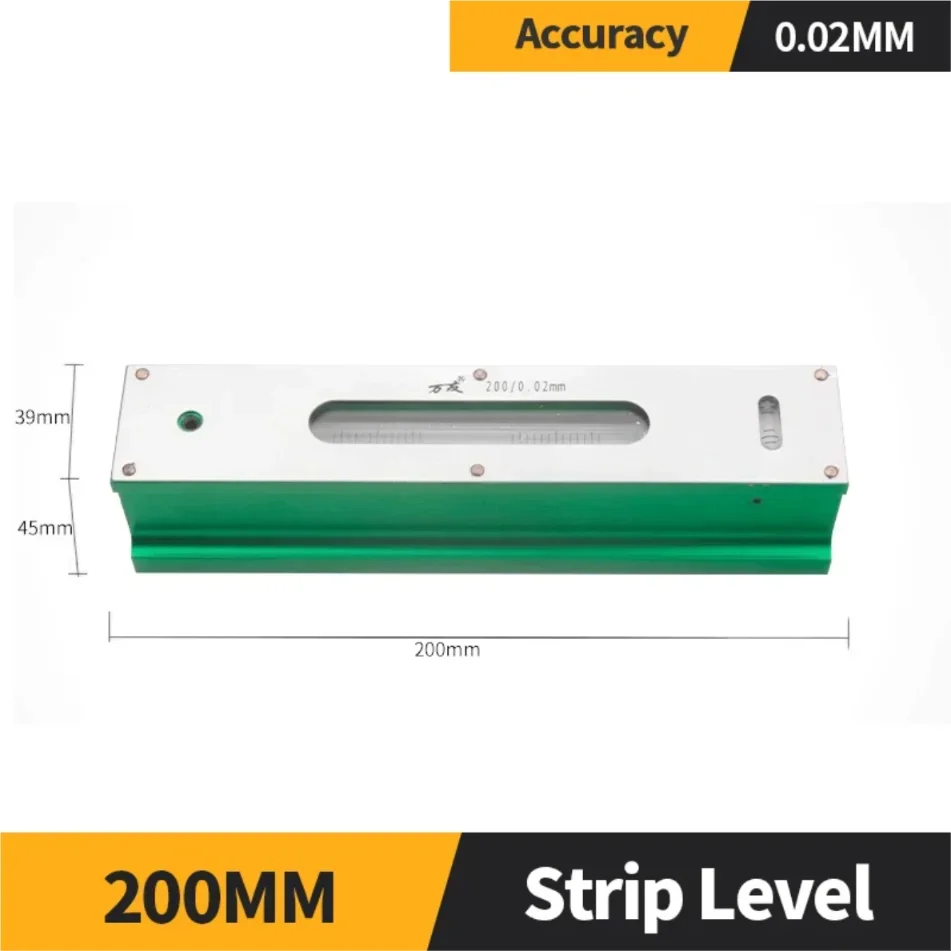 고정밀 0.02mm 산업용 기계식 바 레벨 스트립 레벨 계측기 측정 도구 100/150/200mm
