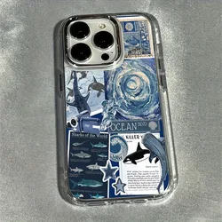 Marine Whale Puzzle Transparent Soft Phone Case - Universal Fit - iPhone 14 (LYK - 358HKX234A1)