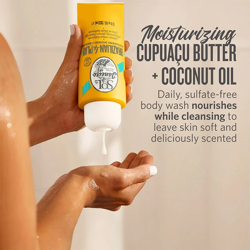 

300ML Sol de Janeiro Moisturising Shower Cream Gel Dryness Itching Relief Exfoliation Bath Cream Gentle Women Body Cleaning Gel