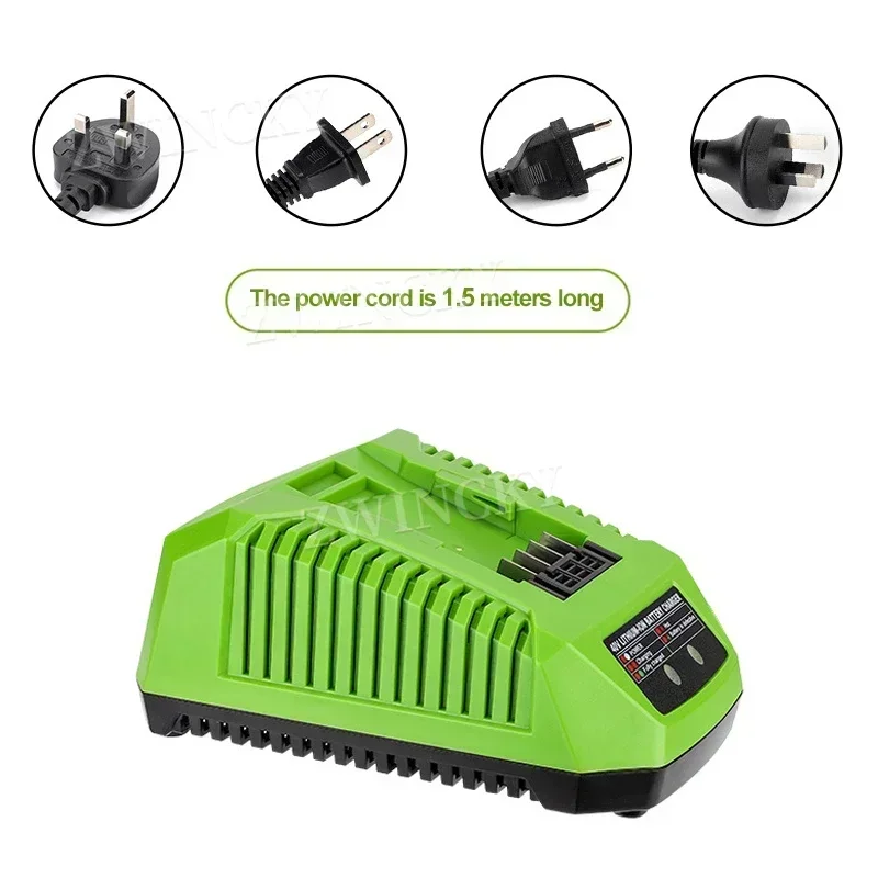 Chargeur 40V Pour Batterie GreenWorks G-MAX – Compatible 29482 – Marque SODIAL