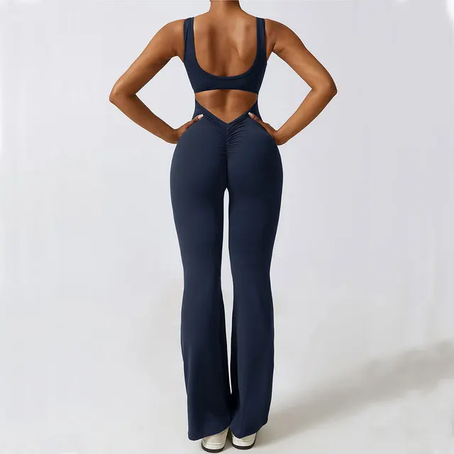 New Gym Set Women Training Yoga Suit Sportswear Women Sports Jumpsuit Fitness Rompers Stretch Female Push Up Workout Bodysuits 3