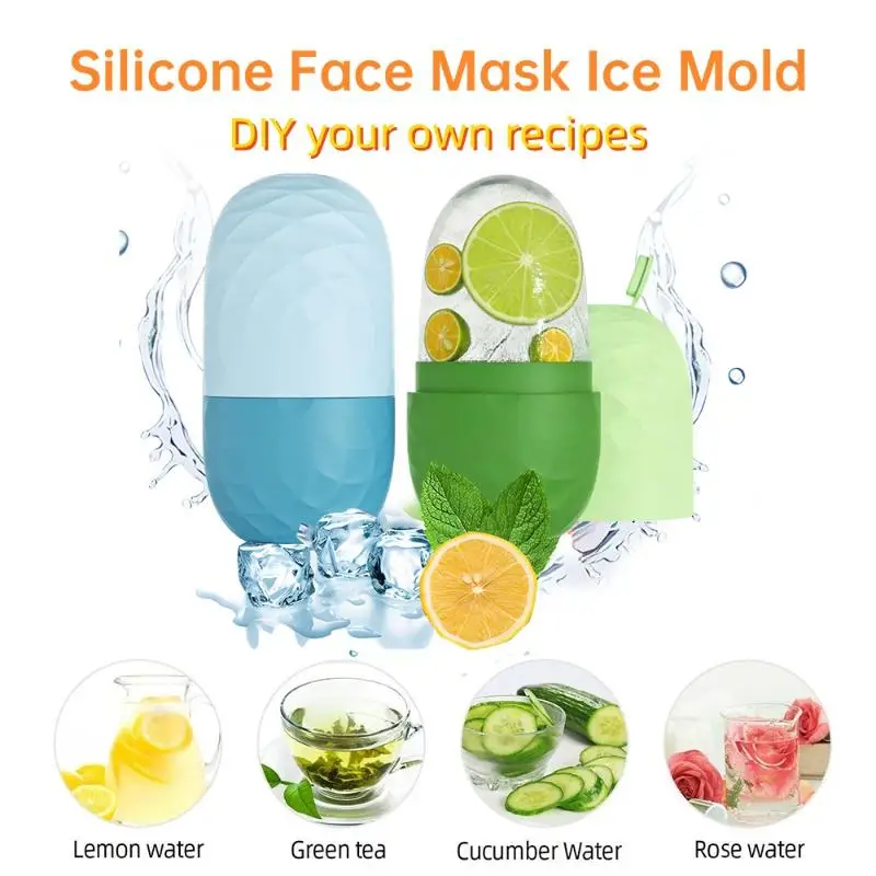 Eisroller für Gesicht & Augen, Gesichtsmassage-Silikon-Eisform für Gesichtsschönheit, straffende Gesichtsmassage, wiederverwendbare Hautpflege-Tools – Detail 5