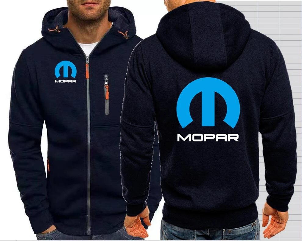 Mopars Men Jackets Hoodies Coats Hooded Sweatshirt Zip-up Outwear Streetwear