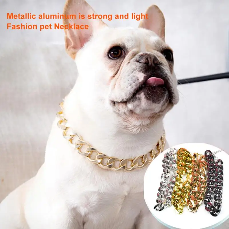 Gold Chain Collar French Bulldog Gold Necklace Pitbull Dog Chain