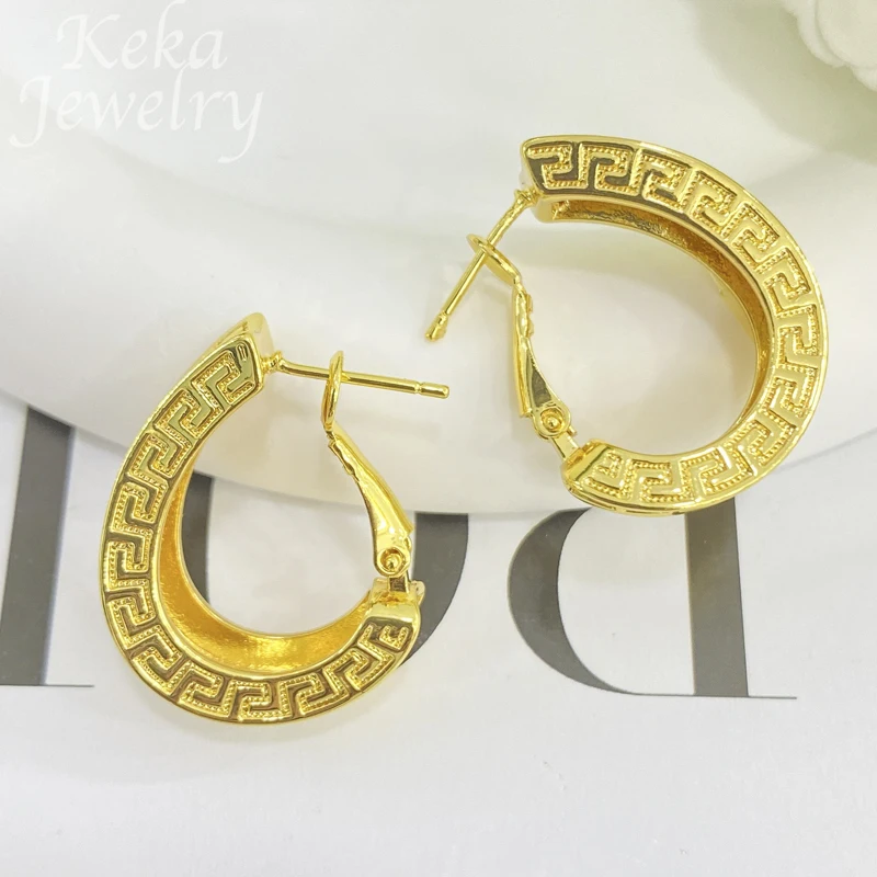 Dubai Golden Jewelry Sets for Women Luxury Italian Bridal Necklace Pendant Earrings Wedding Party Accessories Lady Gifts - 3