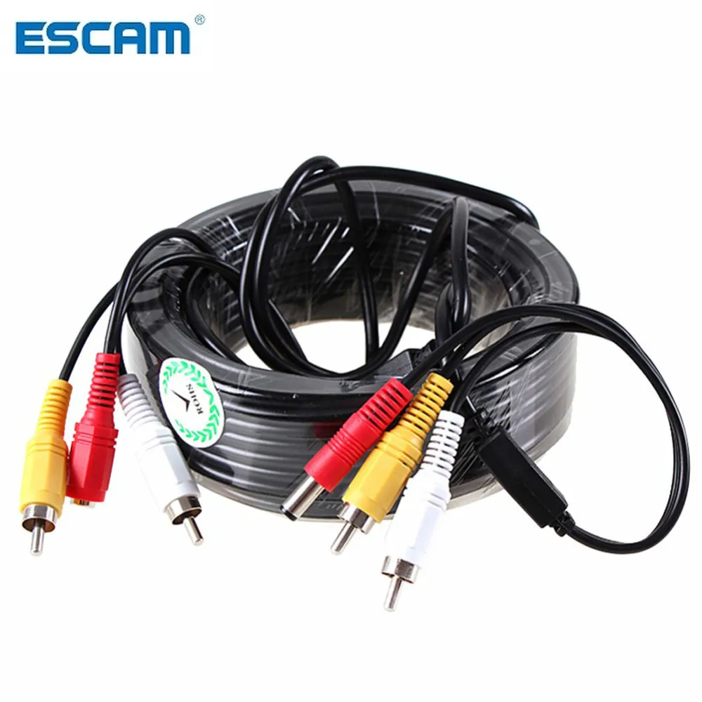 5m / 10m / 15m / 20m Security Cctv Cable Rca Cctv Camera Video Audio Av
