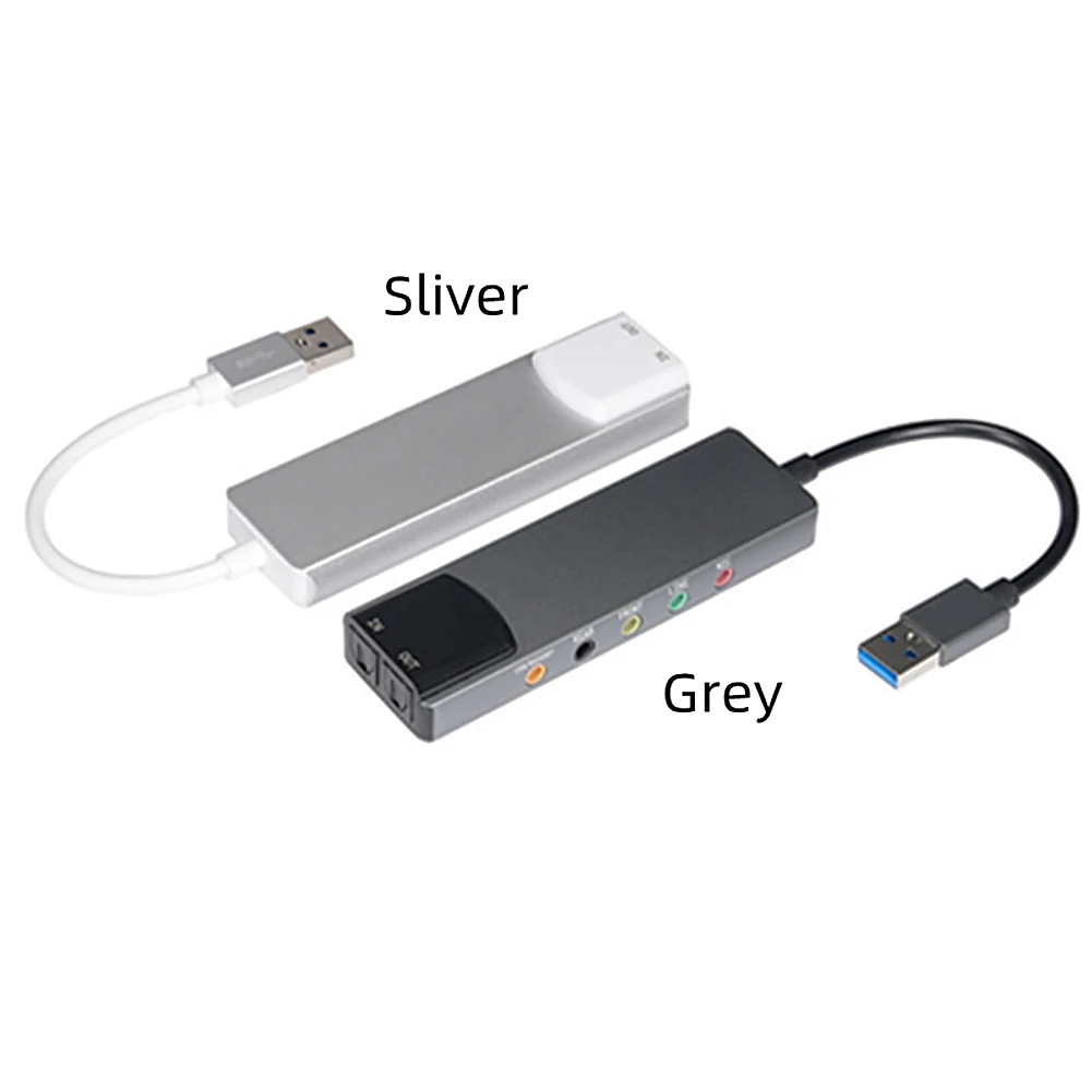 외부 오디오 변환기 알루미늄 합금 USB 오디오 어댑터 AC-3 DTS 외부 오디오 카드 7.1 5.1 채널 PC 컴퓨터용 광학